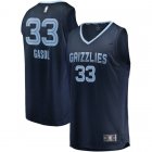 Camiseta Marc Gasol 33 Memphis Grizzlies Fast Break Replica Armada Hombre